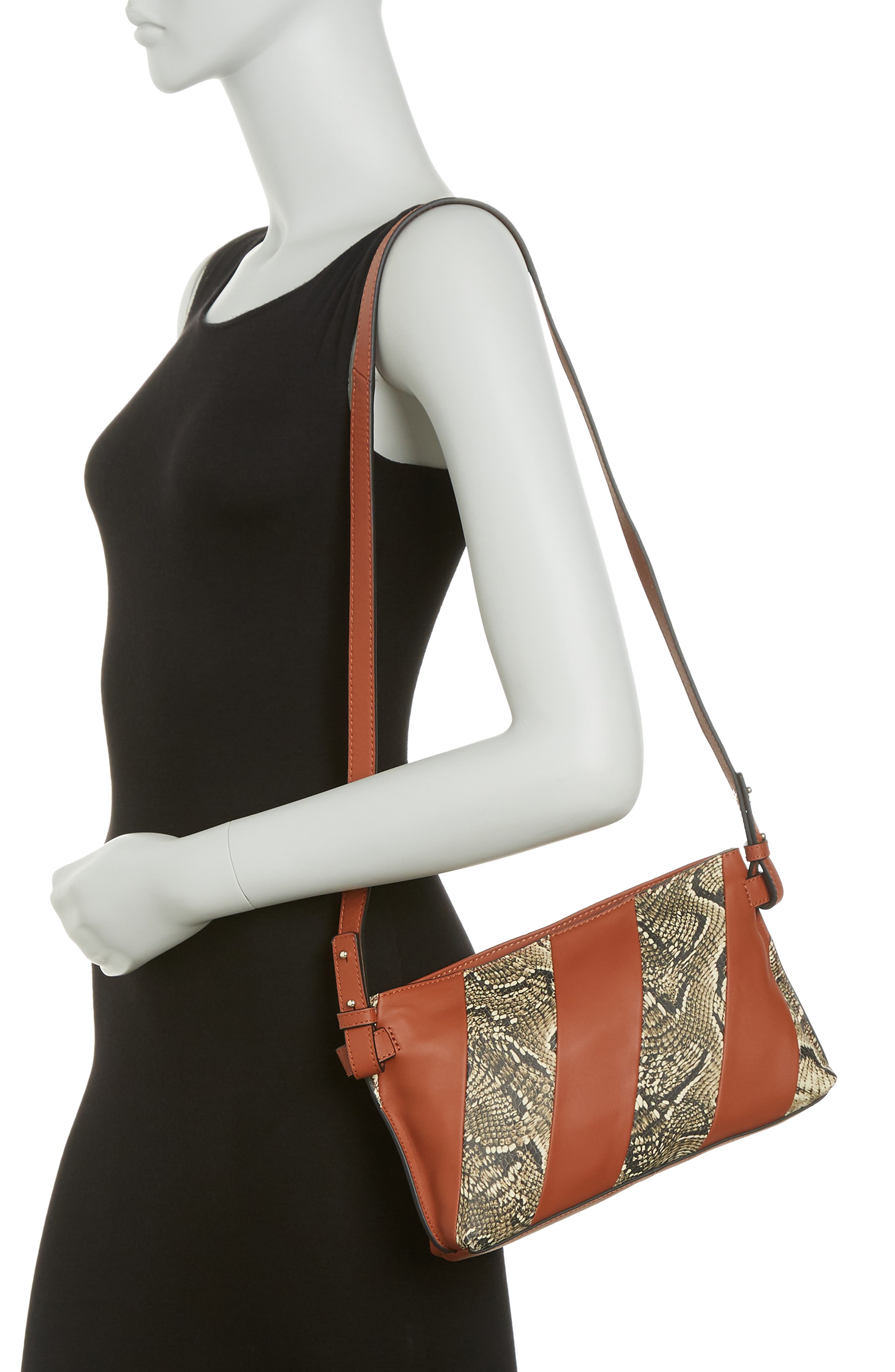 Vince Camuto Casia Snake Embossed Clutch, Alternate, color, 