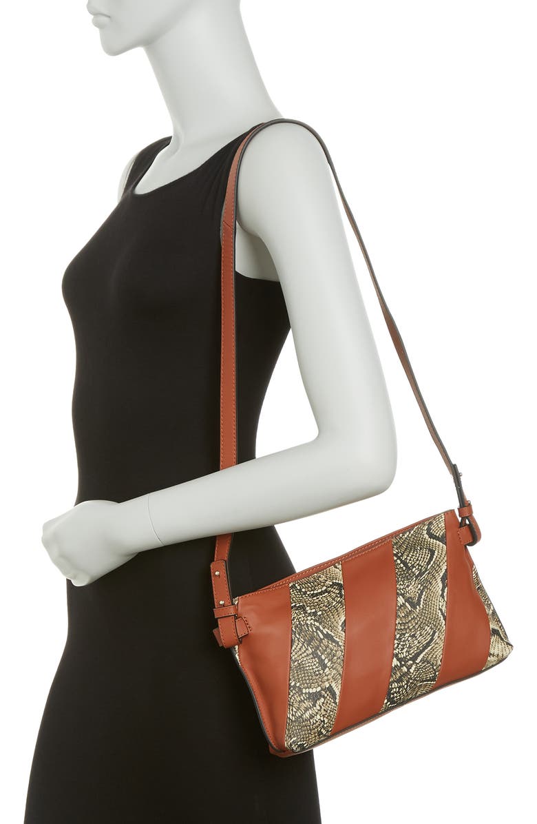 Vince Camuto Casia Snake Embossed Clutch, Alternate, color,