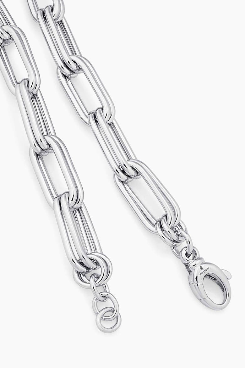 Double It Paperclip Bracelet in Sterling Silver, Alternate, color, Sterling Silver