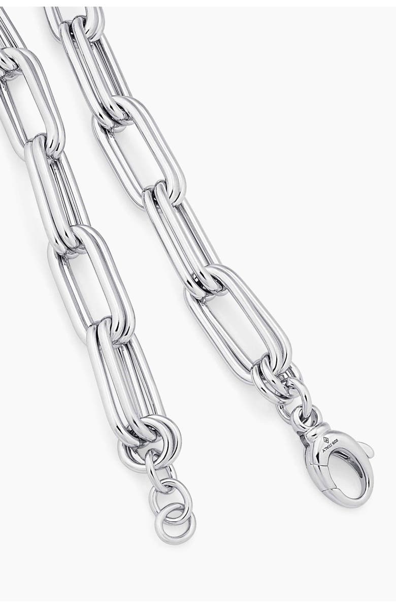 Oradina Double It Paperclip Bracelet in Sterling Silver, Alternate, color, Sterling Silver
