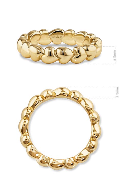 Devata Sweet Heart Eternity Band Ring In Gold