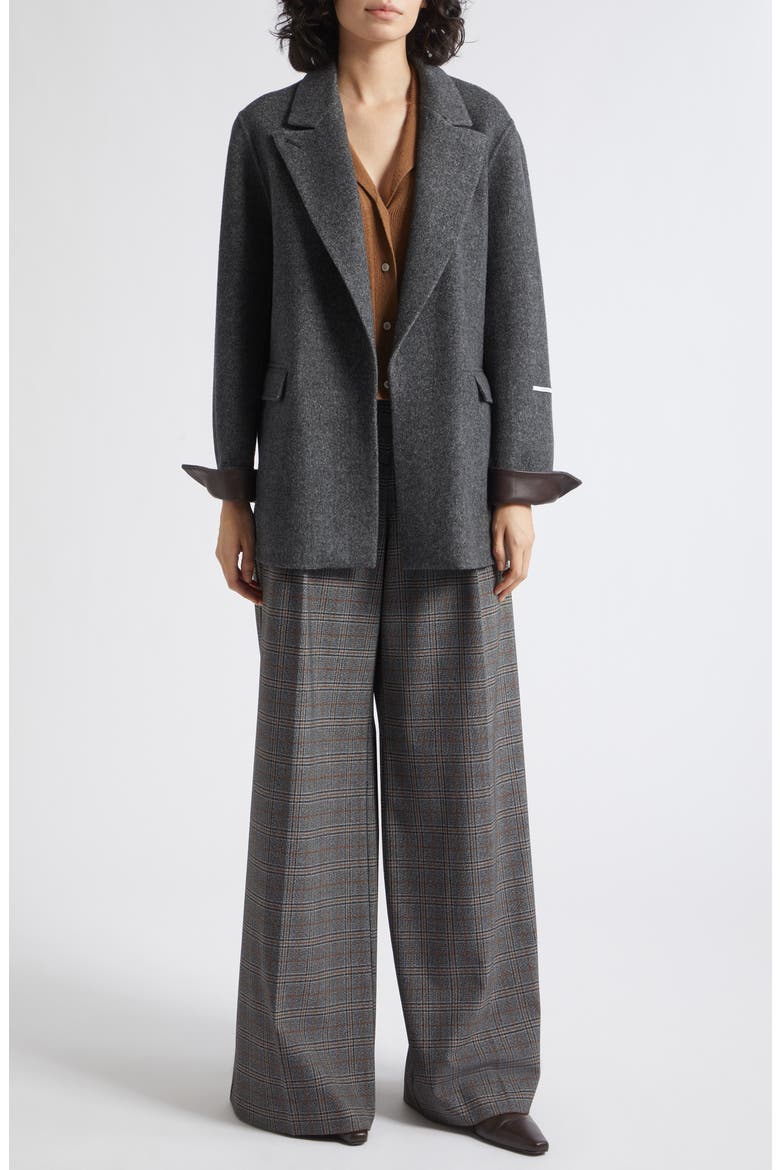 High Waist Wide Leg Pants, Alternate, color, GREY CHECK
