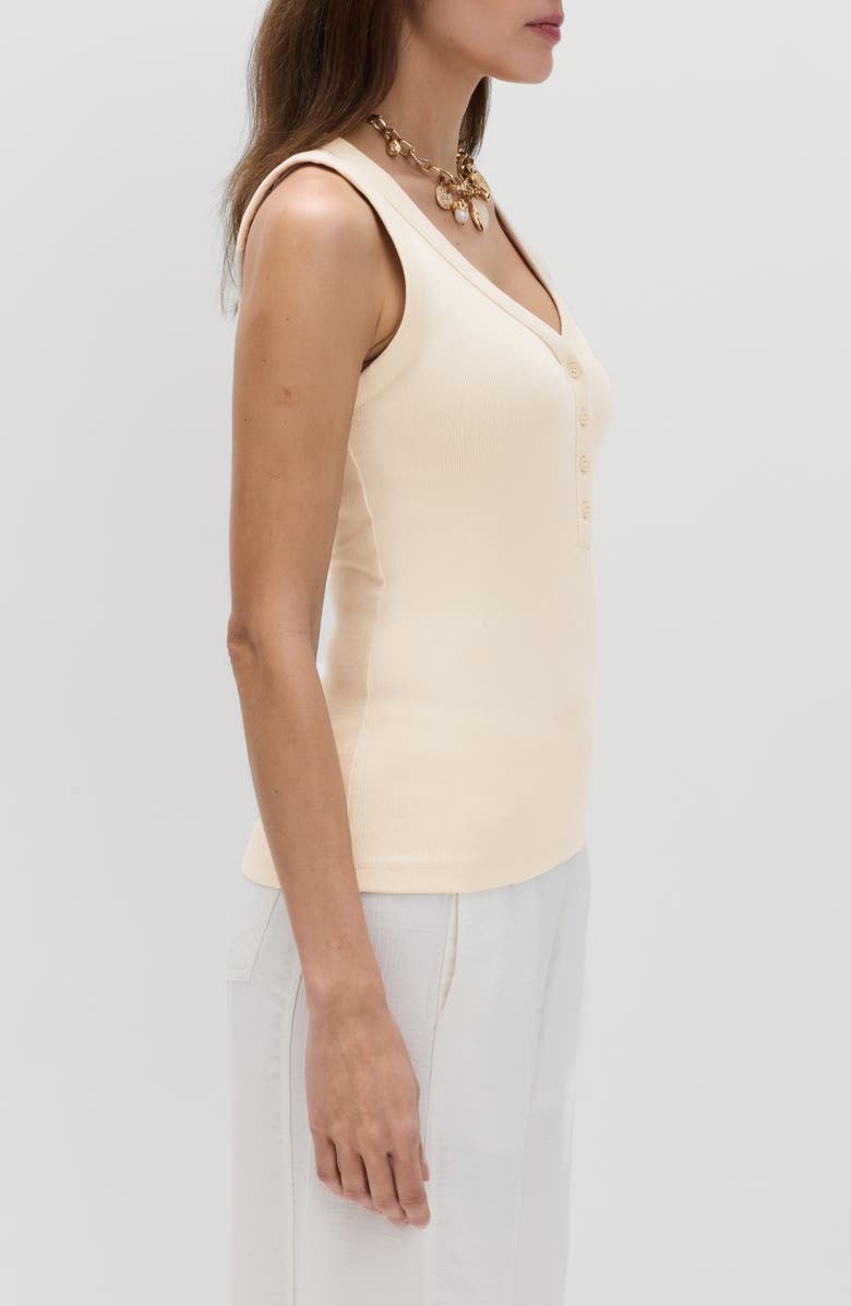 PER UNA BY M&S Henley Sleeveless Top, Alternate, color, Ecru Brown