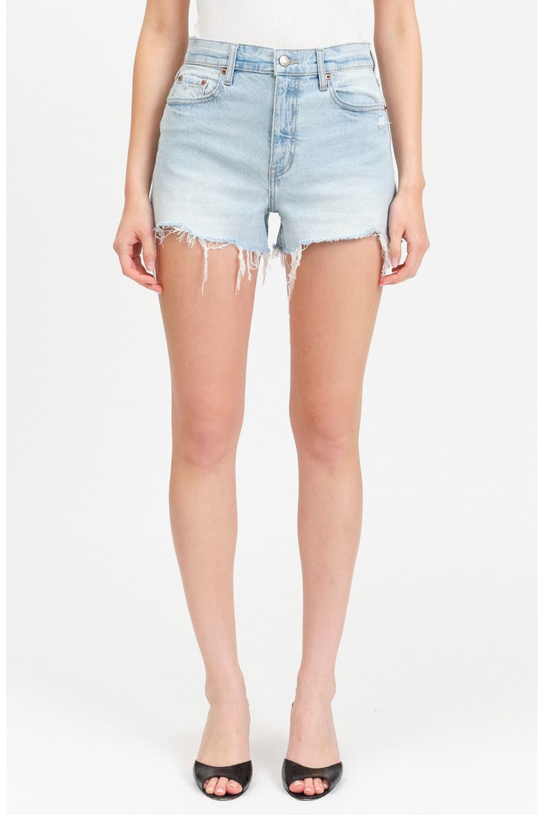 Troublemaker High Waist Denim Cutoff Shorts, Main, color, GIFTED VINTAGE