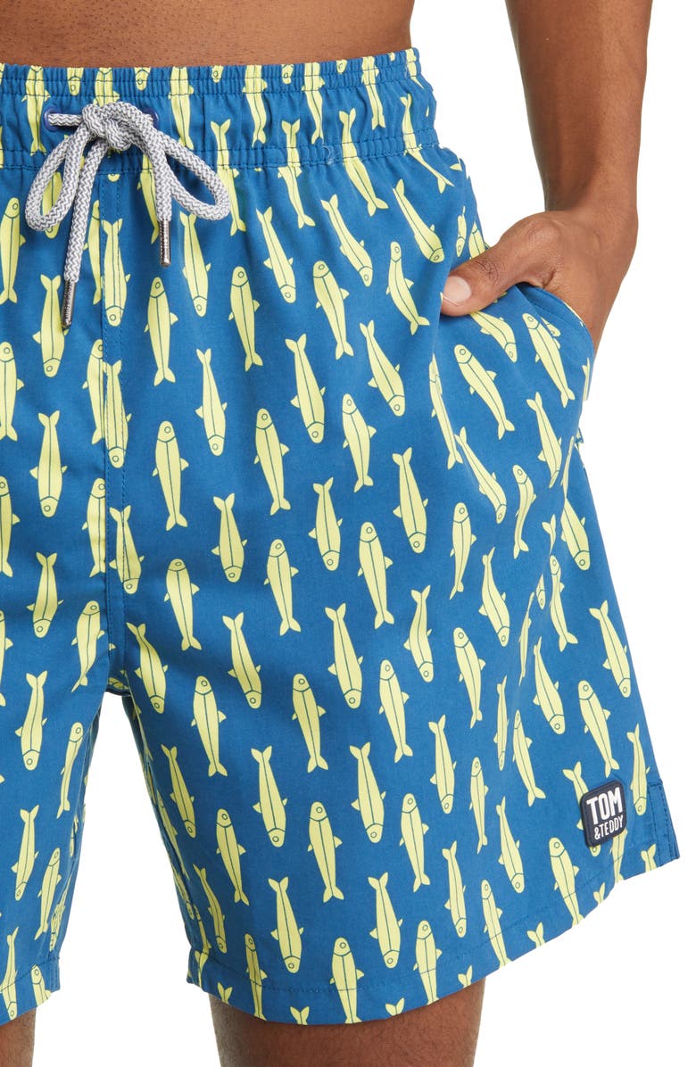 Tom & Teddy Sardines Swim Trunks, Alternate, color, 