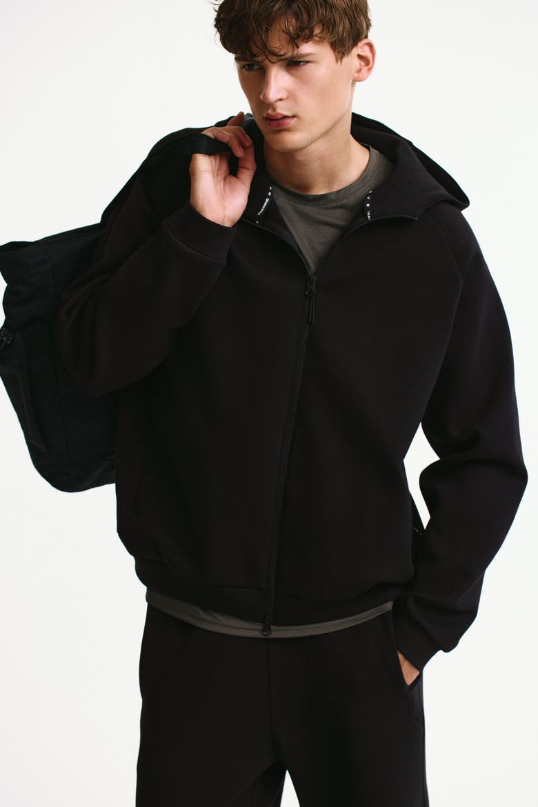 Hooded Activewear Jacket With Drymove, Alternate, color, Black