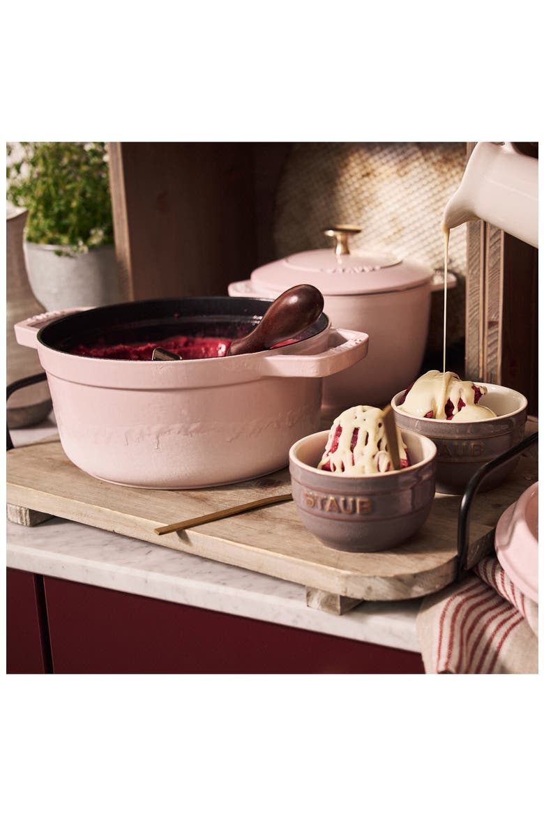 4-Quart Enameled Cast Iron Dutch Oven, Alternate, color, PEONY PINK