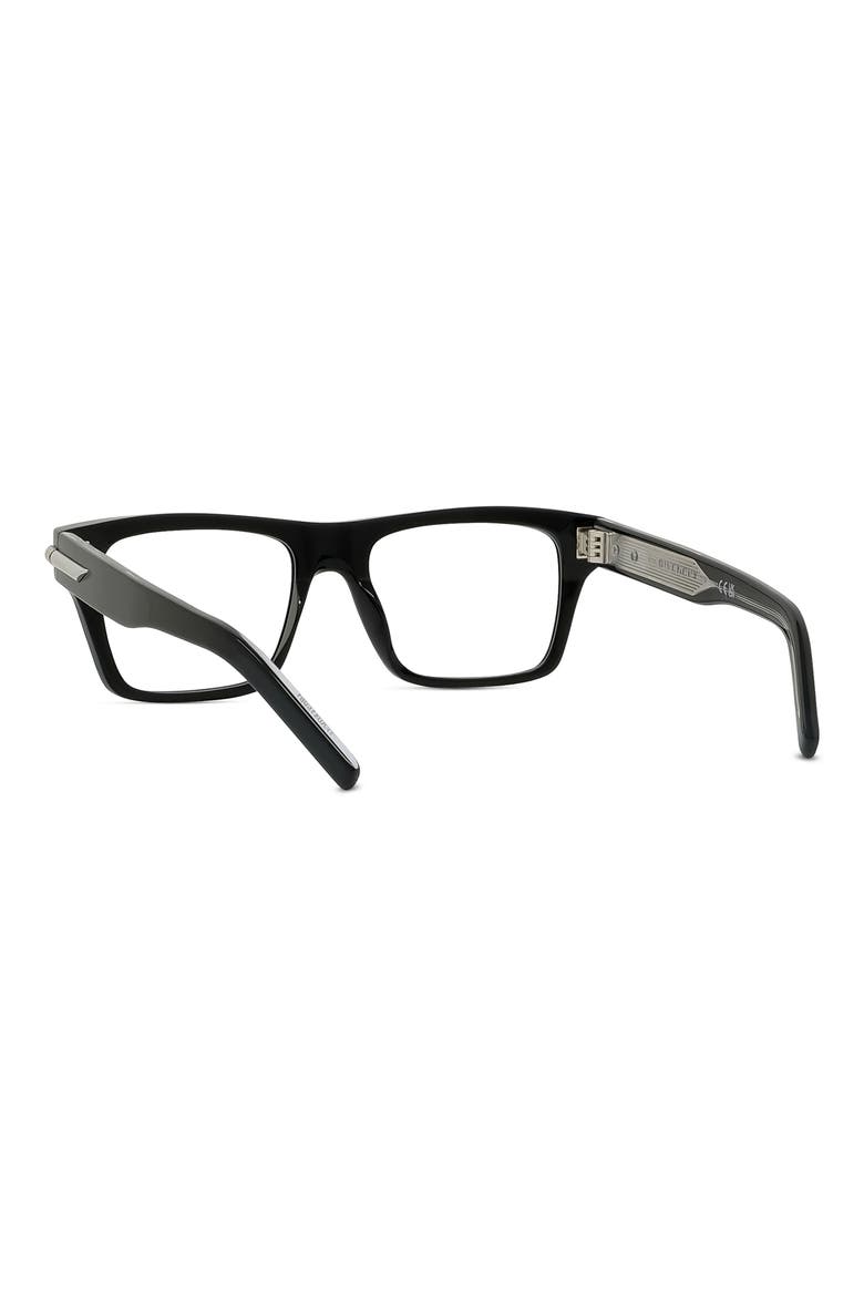 GV One 53mm Rectangular Optical Glasses, Alternate, color, SHINY BLACK