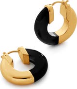 Monica Vinader x Kate Young Onyx Small Hoop Earrings
