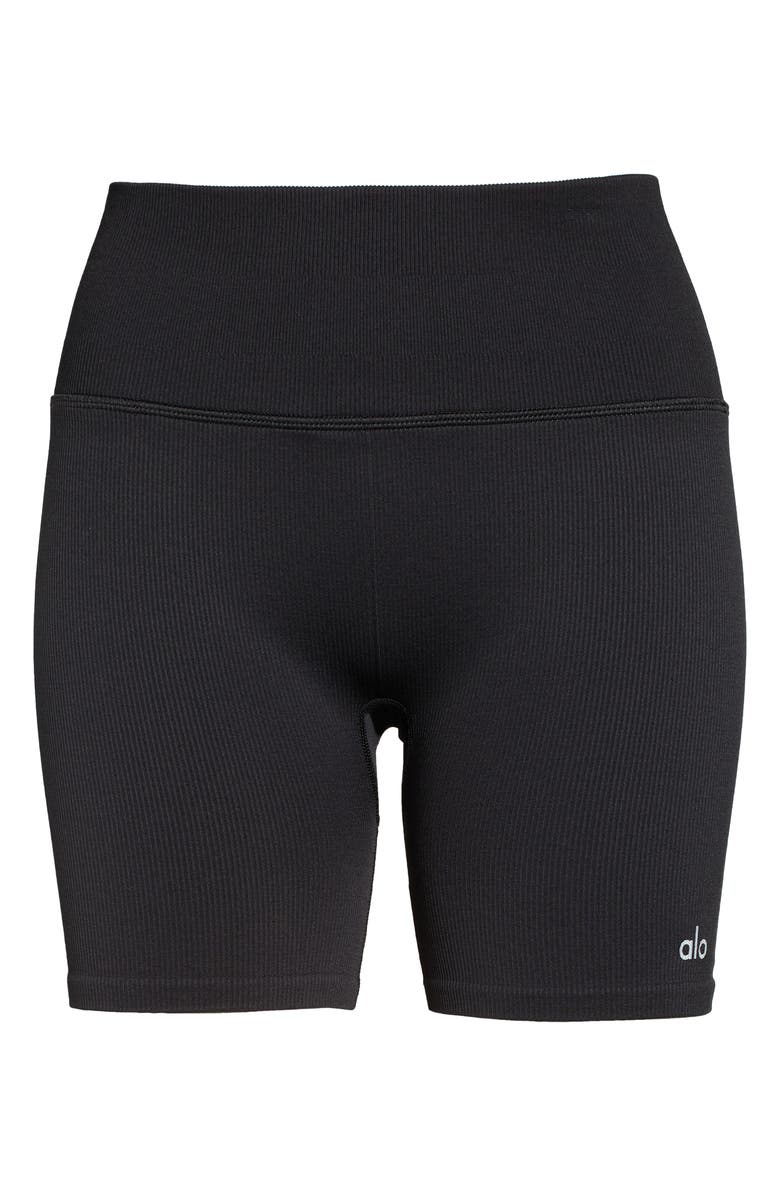 Alo Seamless Rib Bike Shorts, Alternate, color,