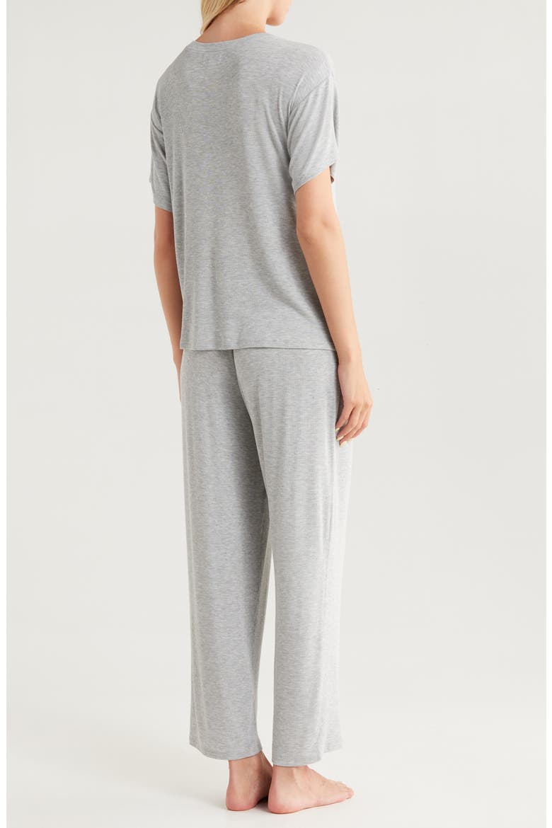 Moonlight Eco Easy Rib Pajamas, Alternate, color, GREY HEATHER BC05