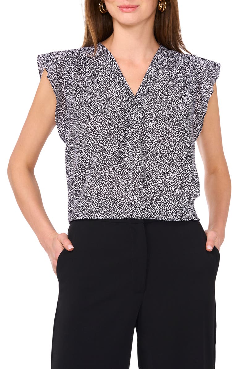 Vince Camuto Ruffle Sleeve Top, Main, color, 