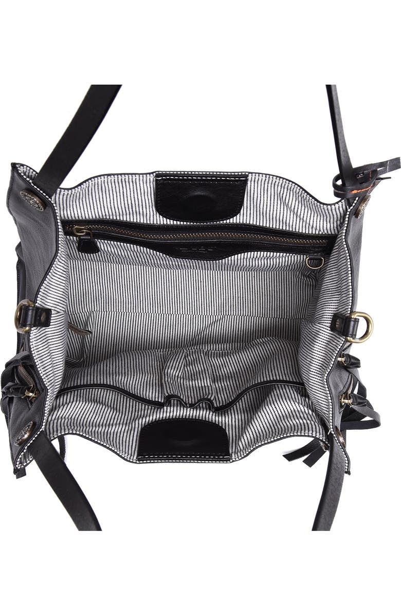 OLD TREND Daisy Leather Tote Bag, Alternate, color, Black