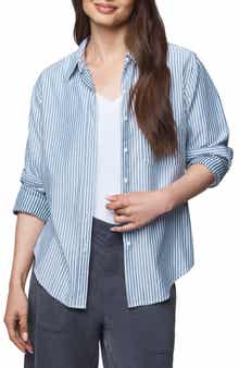Splendid Kenna Stripe Relaxed-Fit Button-Up Shirt