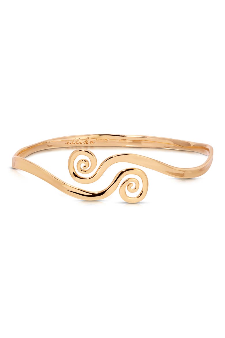 Aura Swirl Cuff Bracelet, Main, color, GOLD