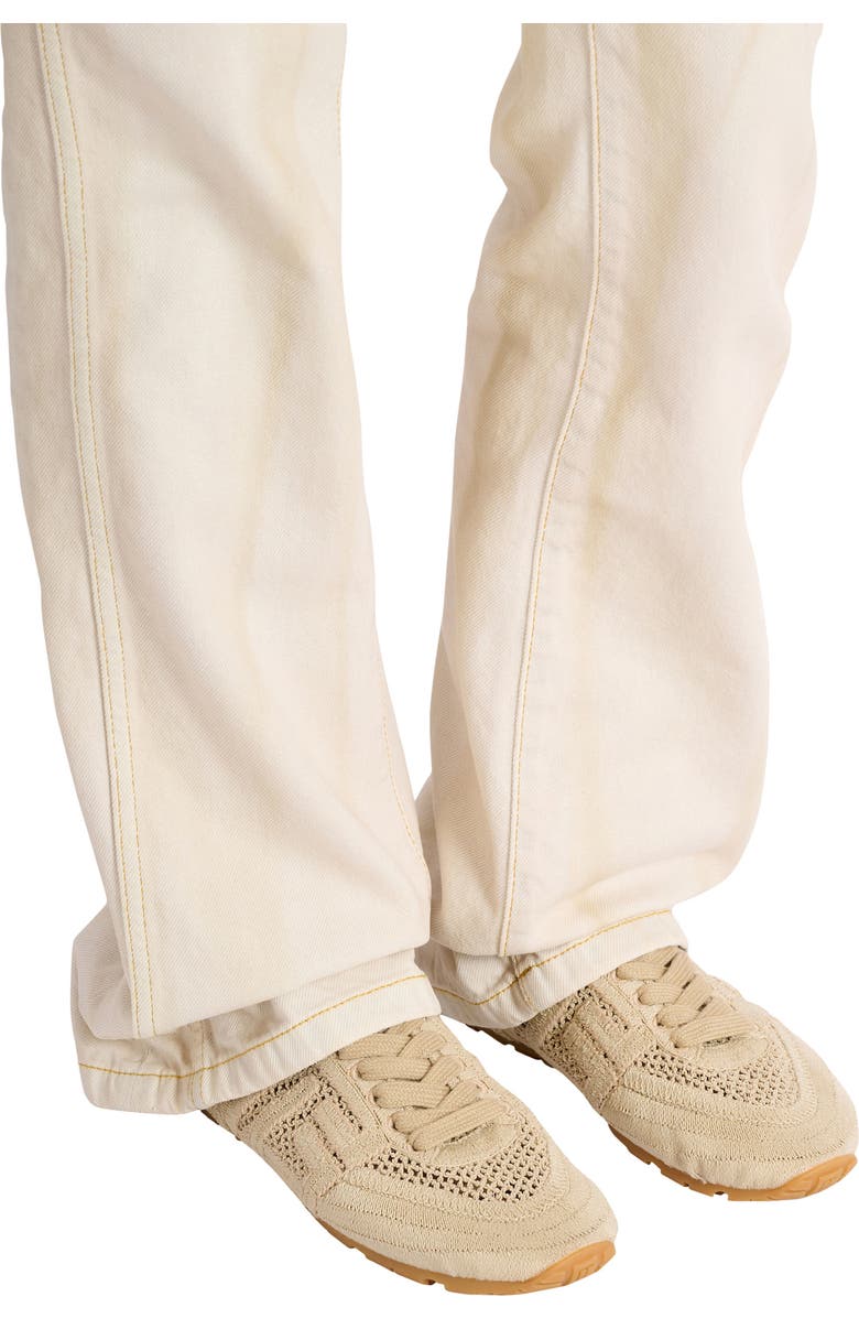 Balmain Racer 45 macramé trainers, Alternate, color, Beige