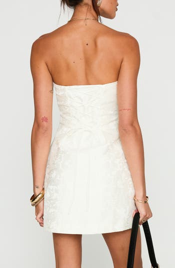 Metallic Rosette Jacquard Cocktail Minidress