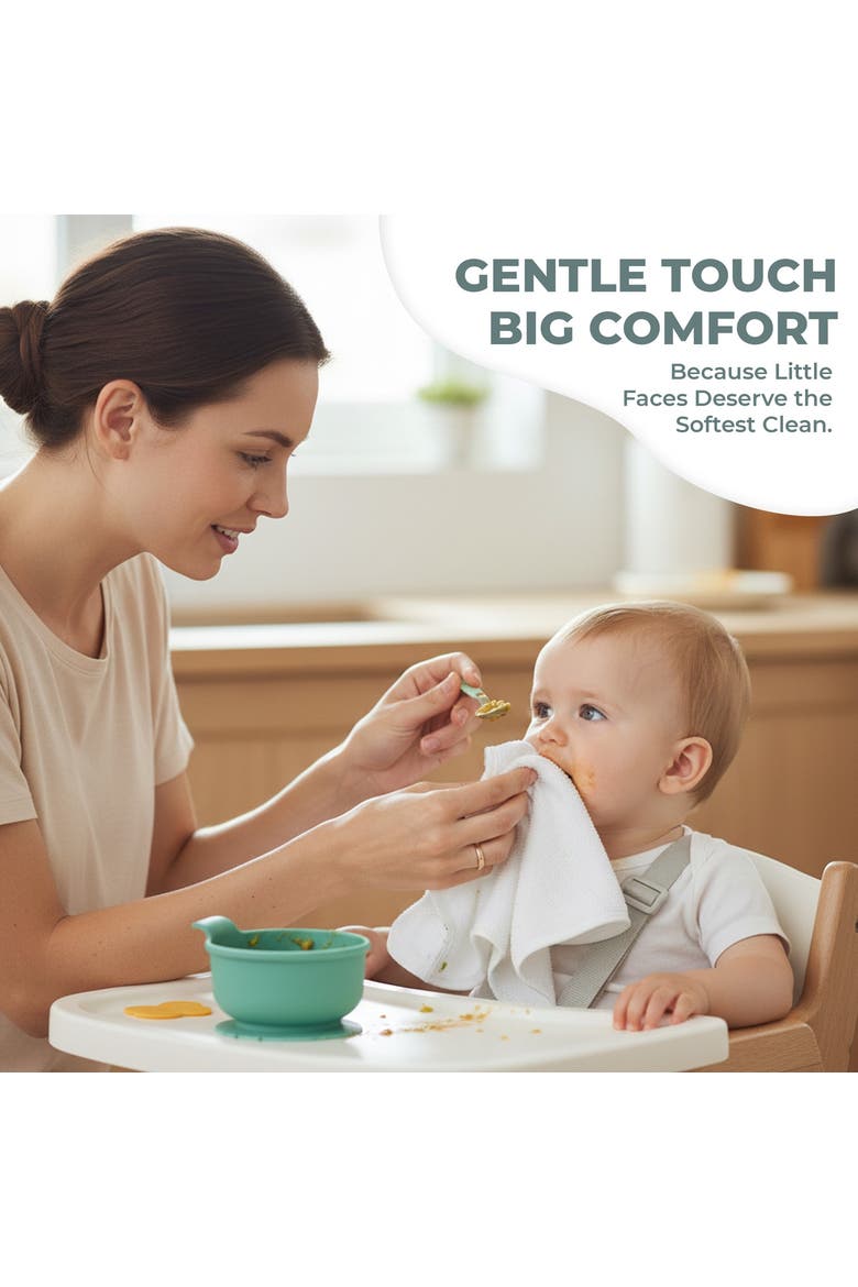 Organic Baby Washcloths 6 Pack, Alternate, color, White