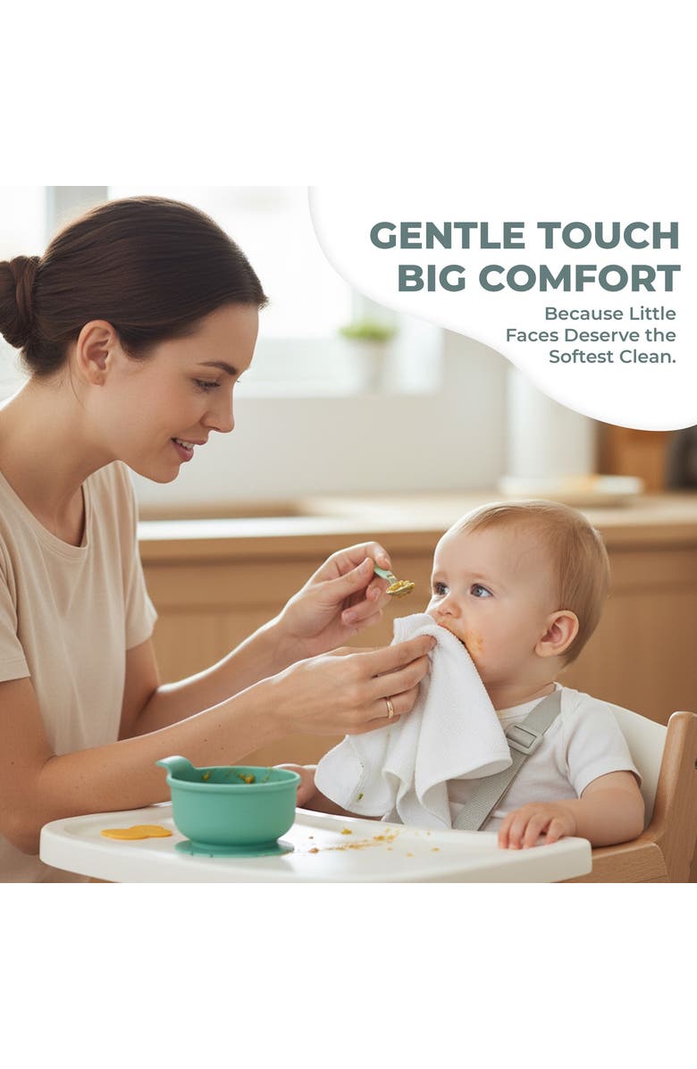 Sperric Organic Baby Washcloths 6 Pack, Alternate, color, White