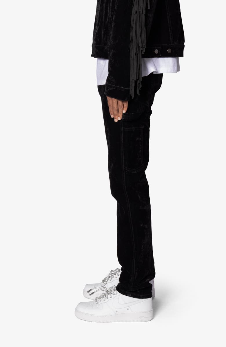 mnml D700 Flocked Railroad Straight Leg Jeans, Alternate, color, 