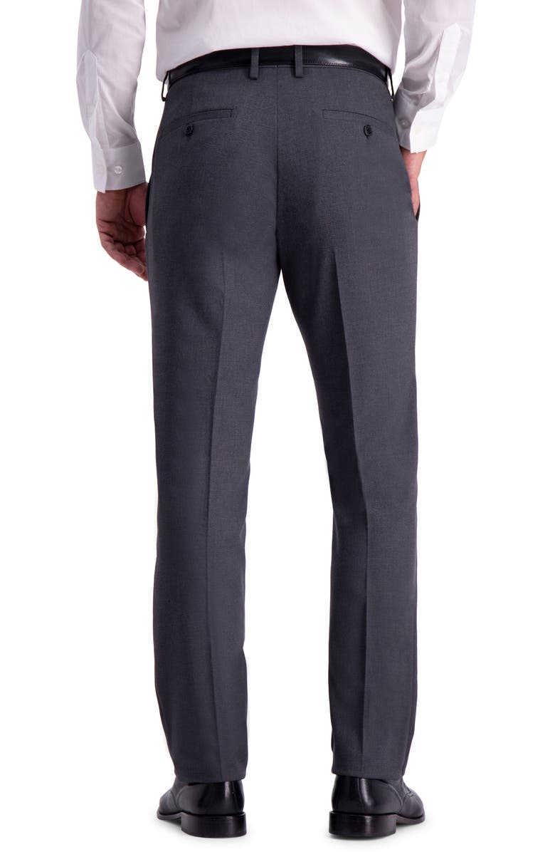Kenneth Cole Reaction Shadow Check Slim Fit Dress Pants, Alternate, color, Charcoal