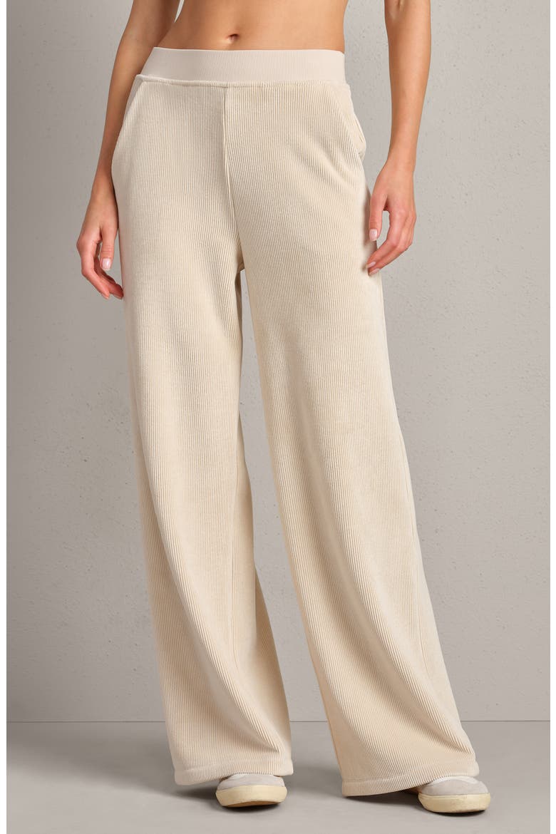 Corduroy Wide Leg Pants, Main, color, BONE