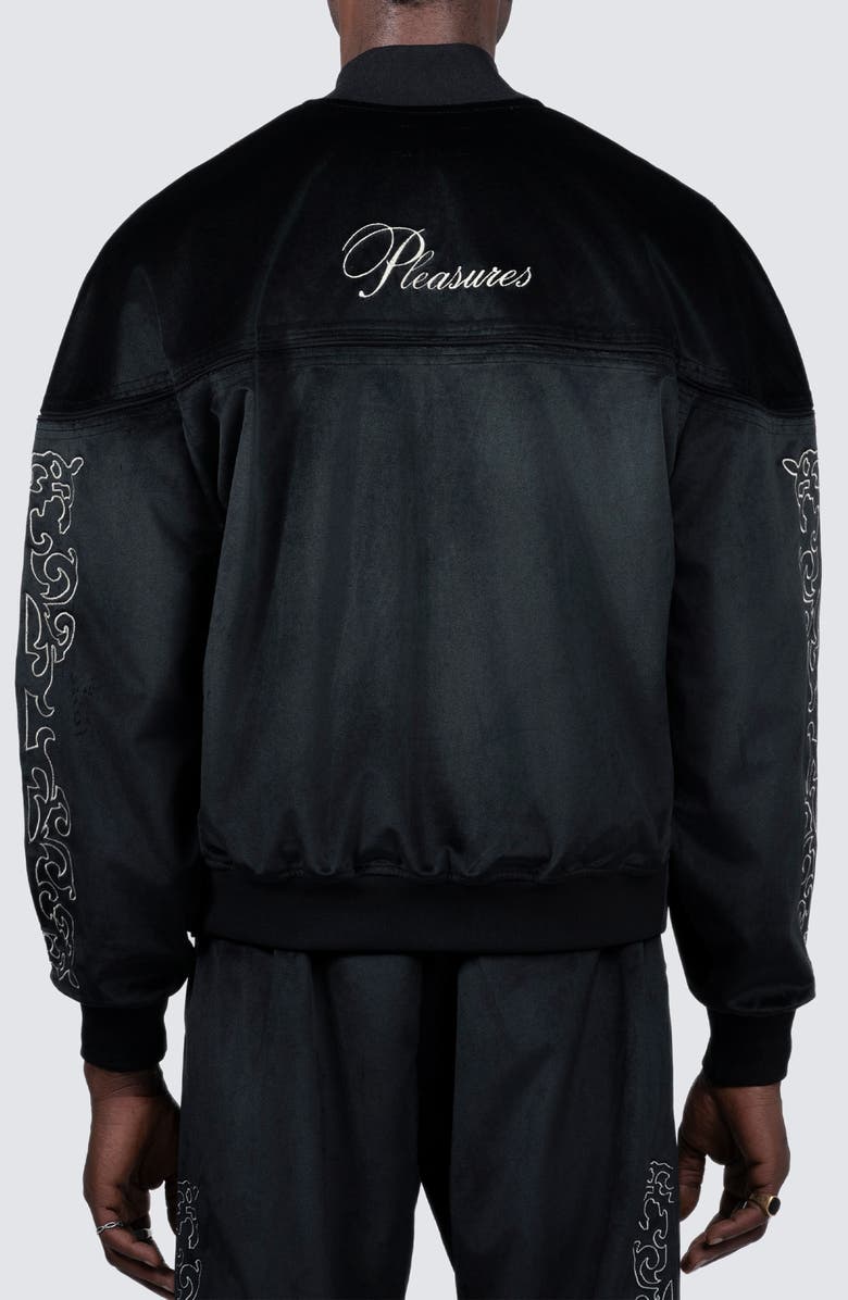 PLEASURES Unquote Velour Track Jacket, Alternate, color,