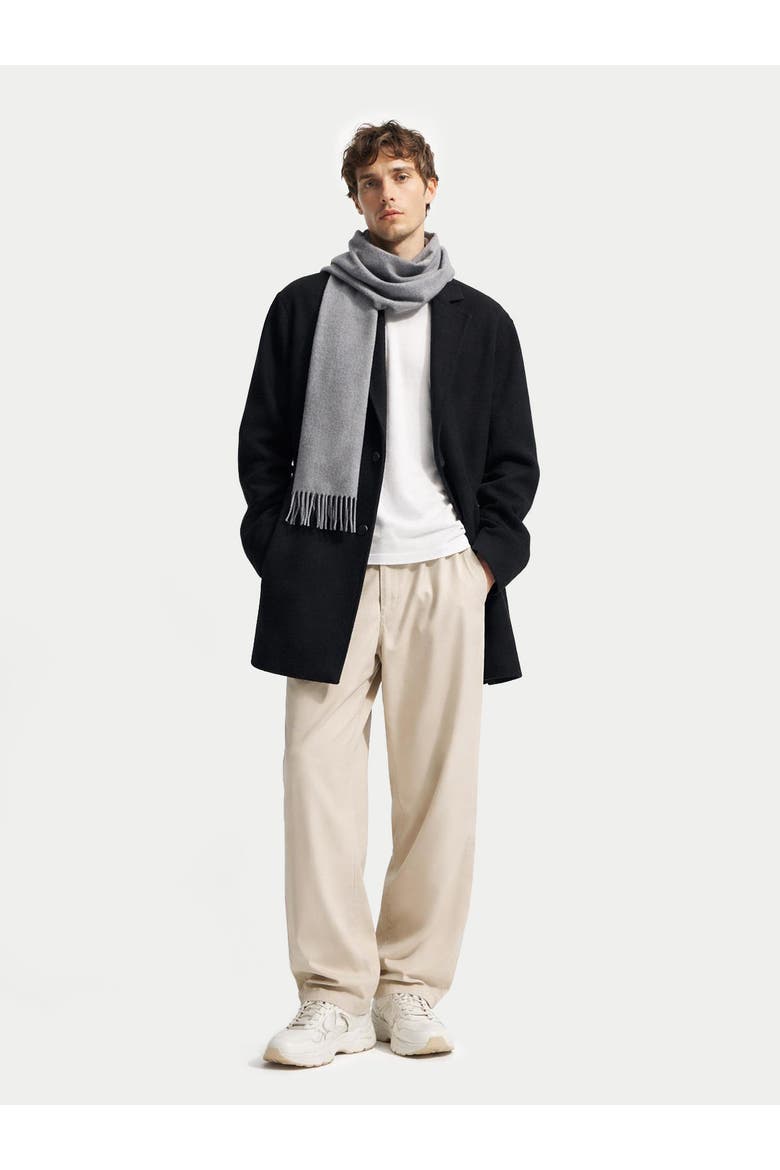 Cashmere Woven Scarf, Alternate, color, dim gray