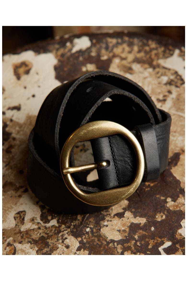 Tania Leather Belt, Main, color, BLACK