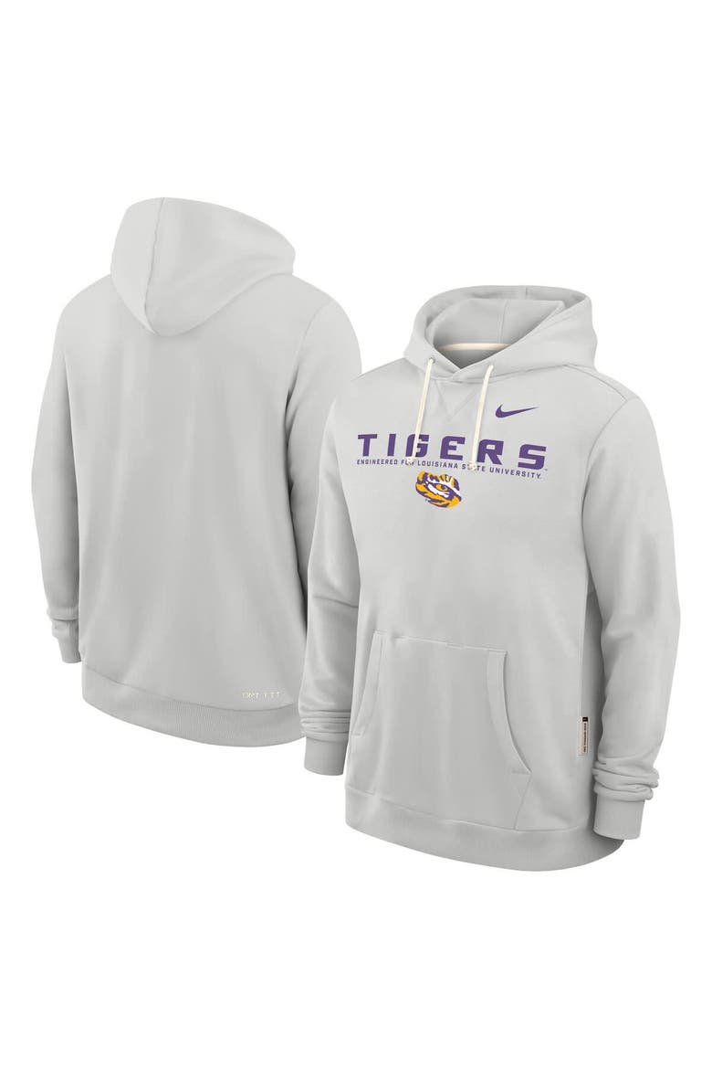 Men's Nike Gray LSU Tigers 2025 Sideline Performance Pullover Hoodie, Alternate, color, Gray