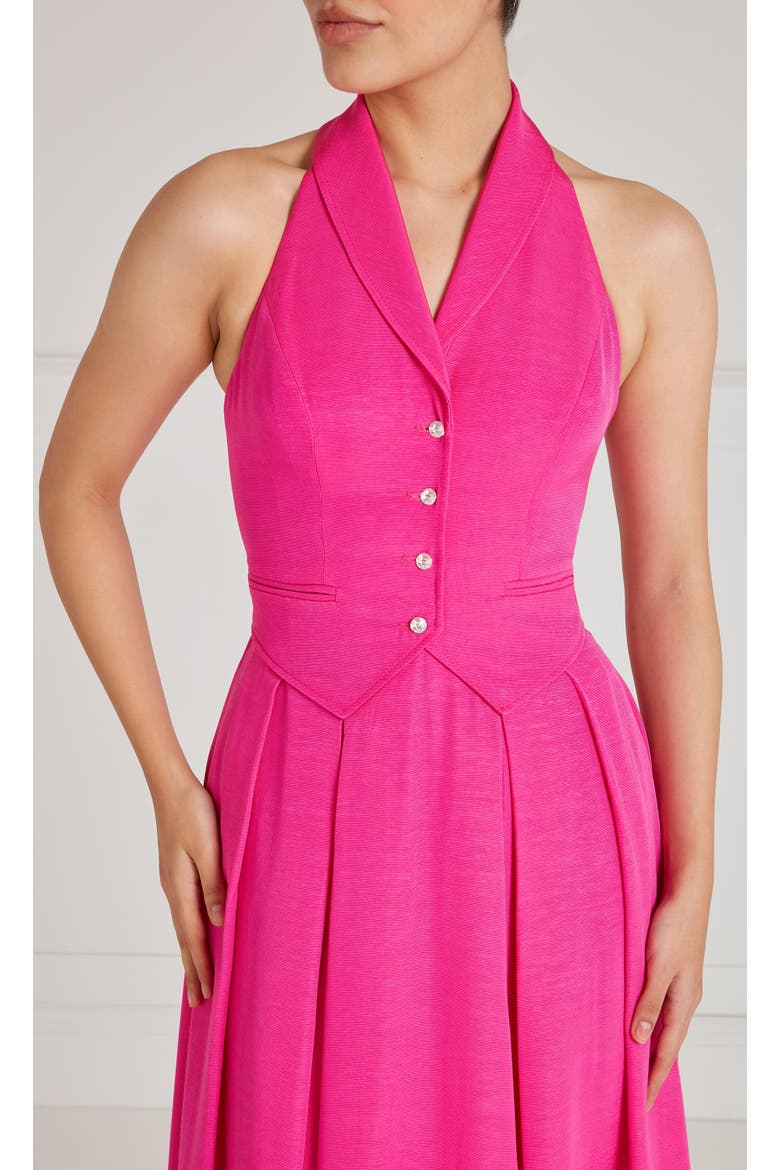 Elodie Halter Dress, Alternate, color, Fuchsia Pink