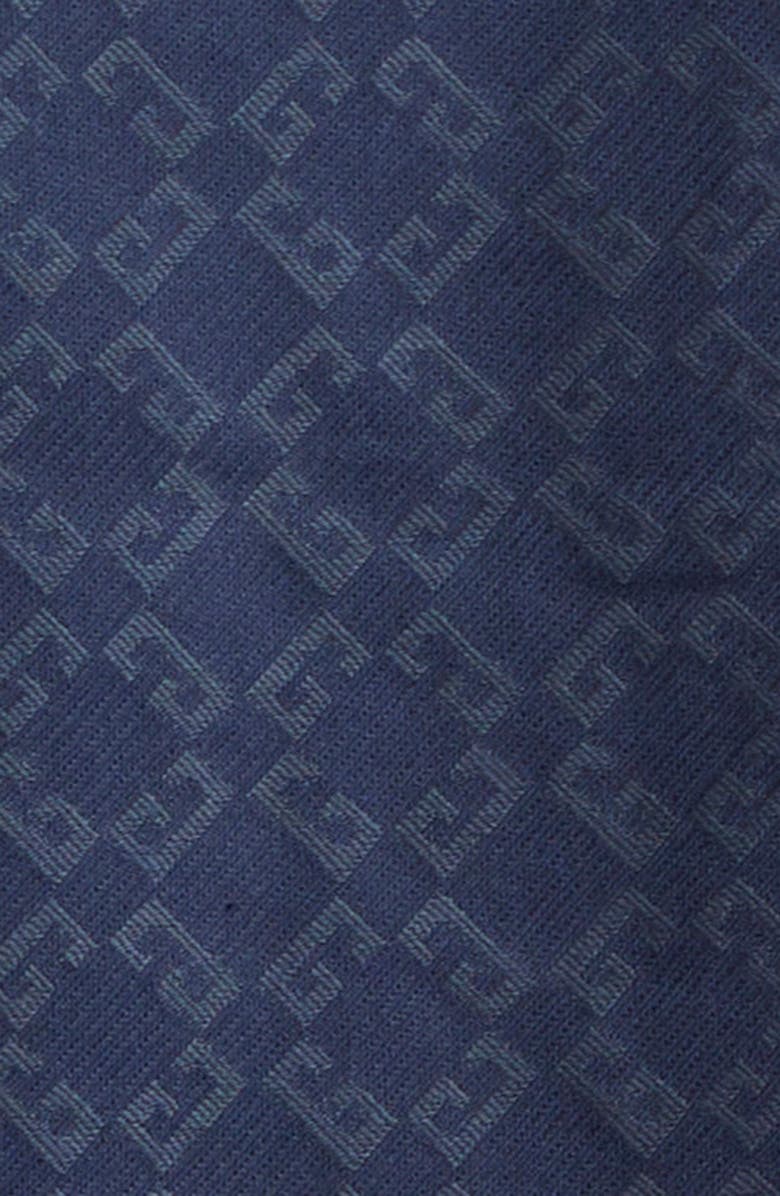 Givenchy Monogram 72 Jacquard Denim Button-Up Shirt, Alternate, color, Grey/ Blue