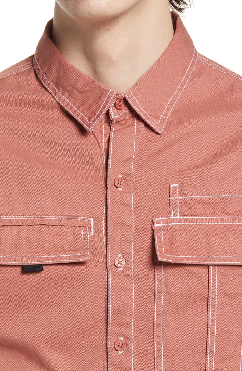 Native Youth Washed Cotton Button Down Shirt, Alternate, color,