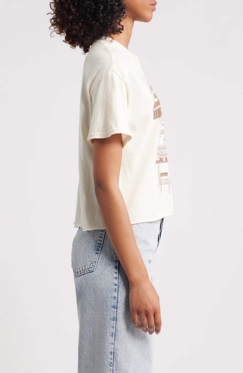 Vinyl Icons Espresso Crop Cotton Graphic T-Shirt, Alternate, color, Marshmallow