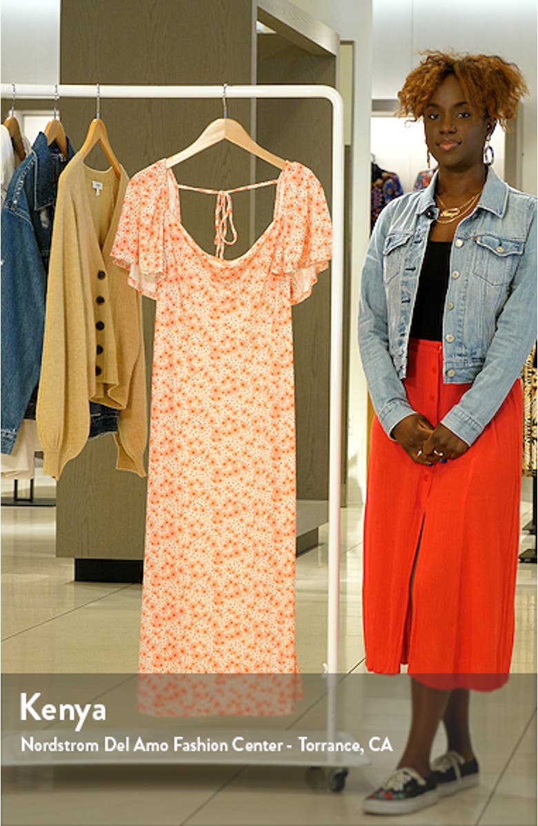 Flutter Sleeve Tie Back Dress, sales video thumbnail