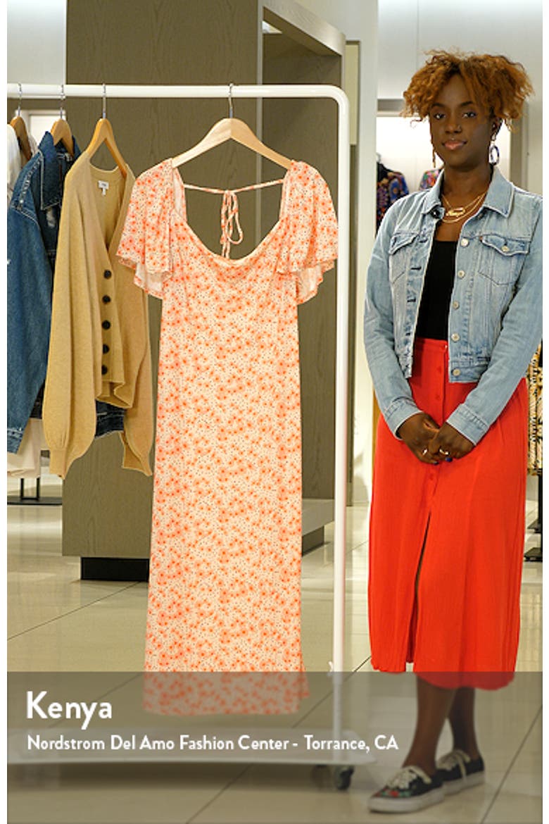 Flutter Sleeve Tie Back Dress video