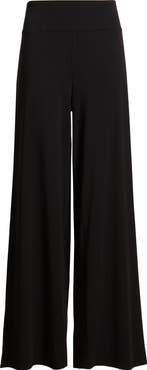 Eileen Fisher High Waist Jersey Wide Leg Pants