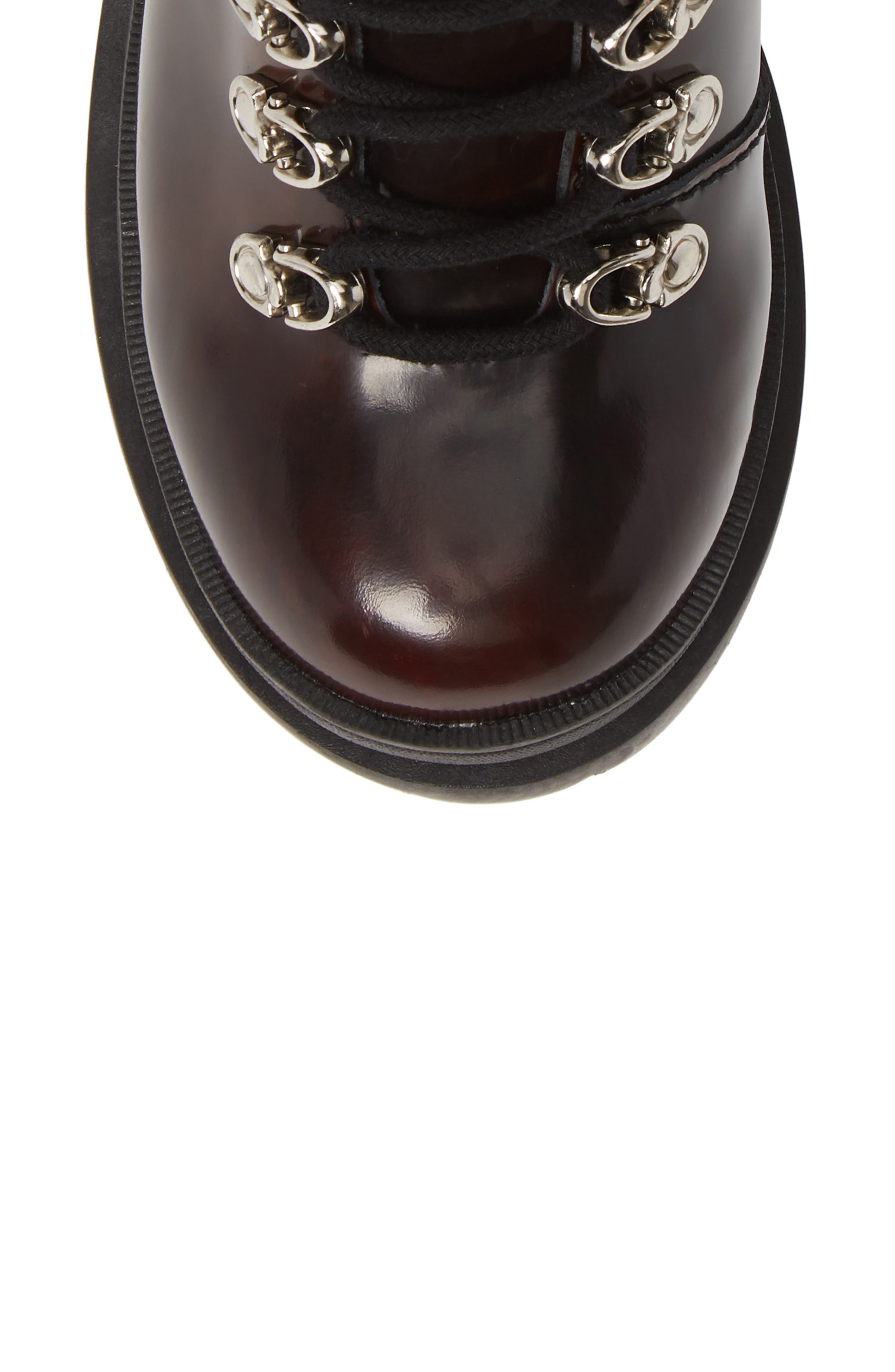 Czech Platform Combat Boot, Alternate, color, WINE BOX