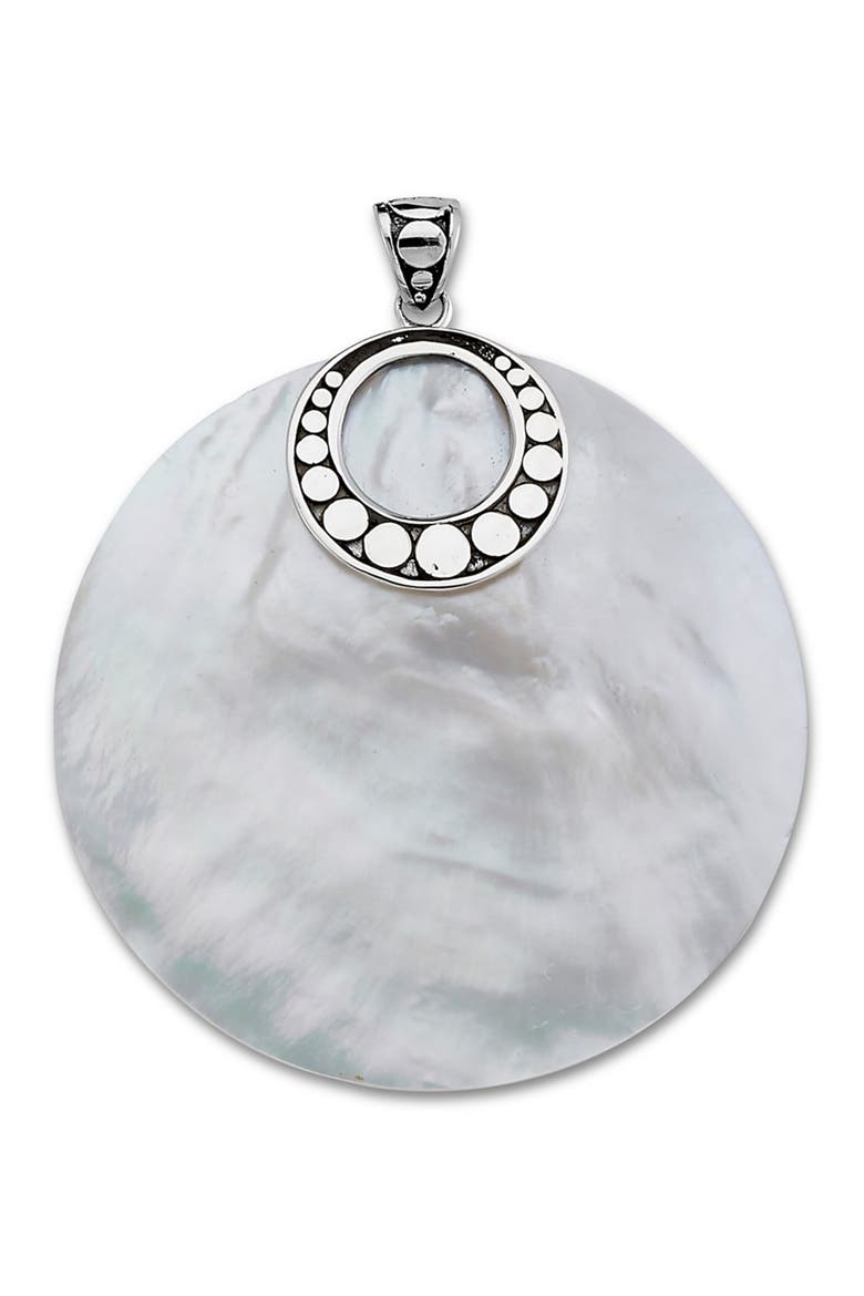 Sterling Silver Mother of Pearl Pendant, Main, color, WHITE