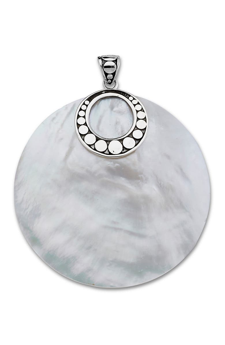 SAMUEL B. Sterling Silver Mother of Pearl Pendant, Main, color, White