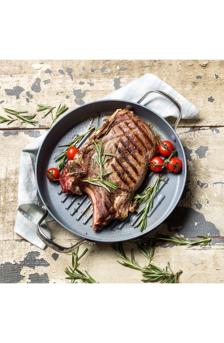 GreenPan Valencia 11-Inch Anodized Aluminum Ceramic Nonstick Grill Pan, Alternate, color, Black