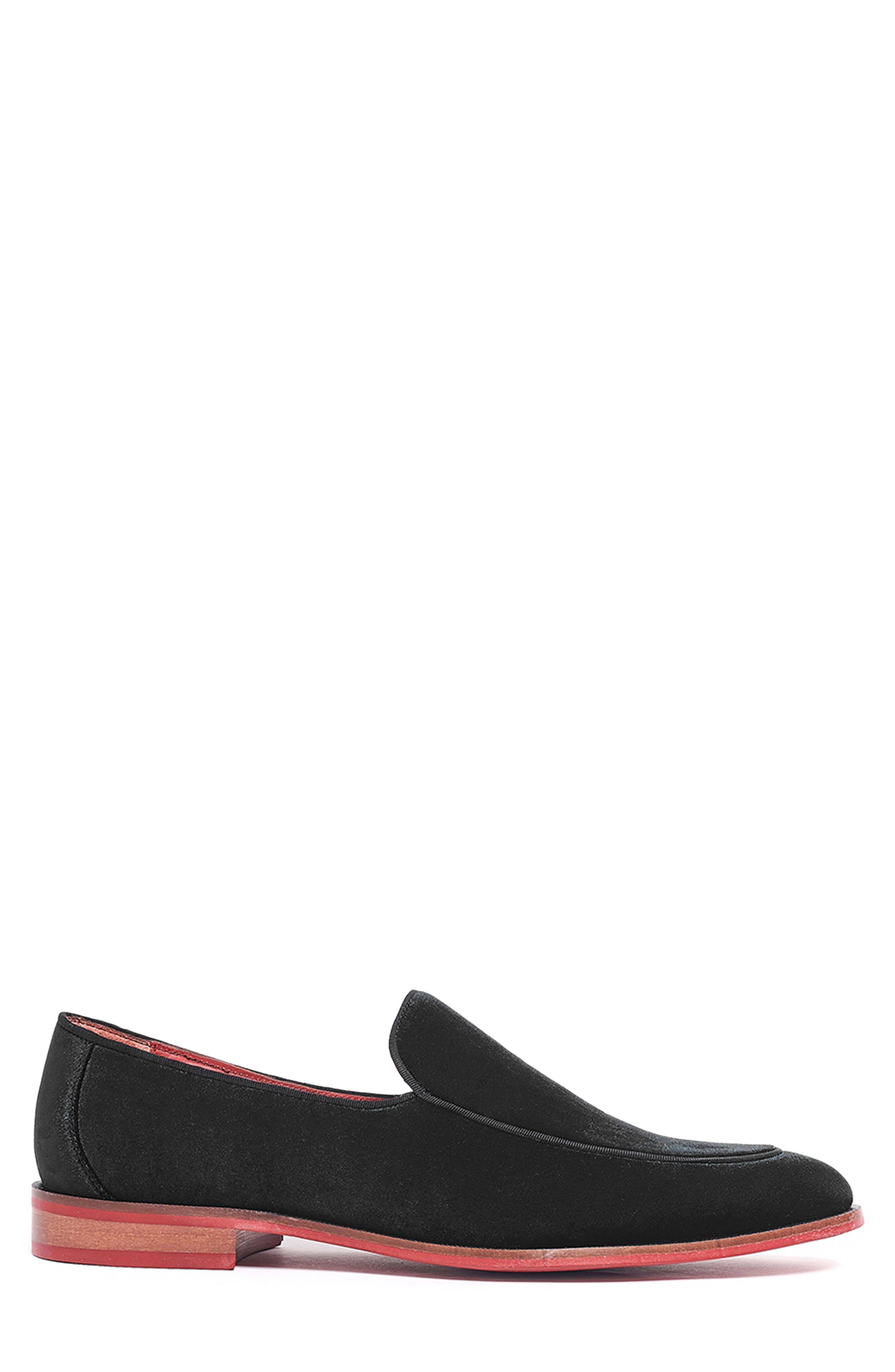 CARLOS SANTANA Prince Velvet Loafer, Alternate, color, Black