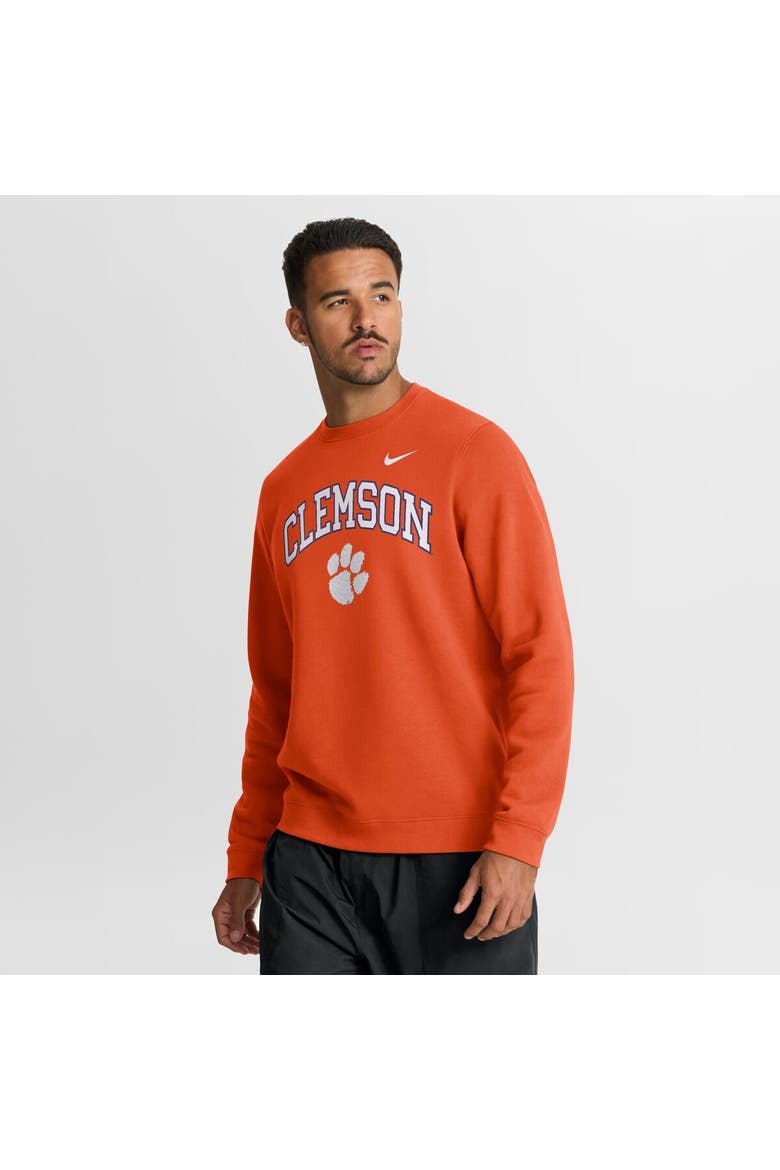 Men's Nike Orange Clemson Tigers Arch Pullover Sweatshirt, Main, color, Orange