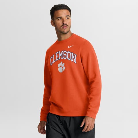 Men's Nike Orange Clemson Tigers Arch Pullover Sweatshirt