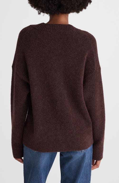 Madewell Drop Shoulder V-neck Cardigan In Brown