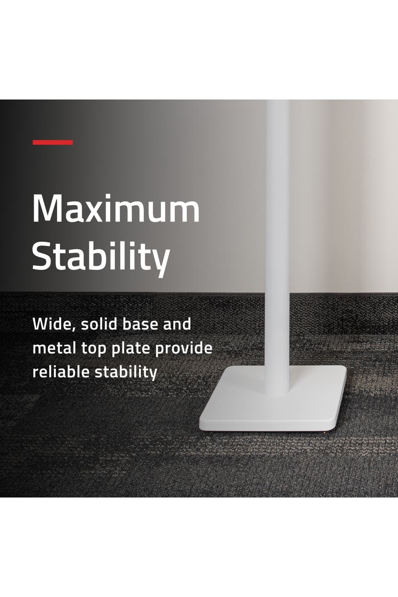 Speaker Stands for Surround Sound & Bookshelf Speakers Square Base/Pair, Alternate, color, Matte White
