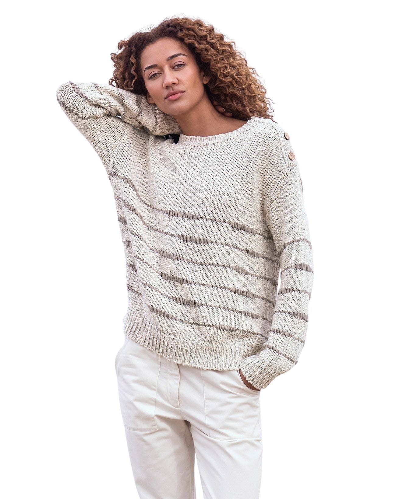 Drop Stitch Breton Sweater