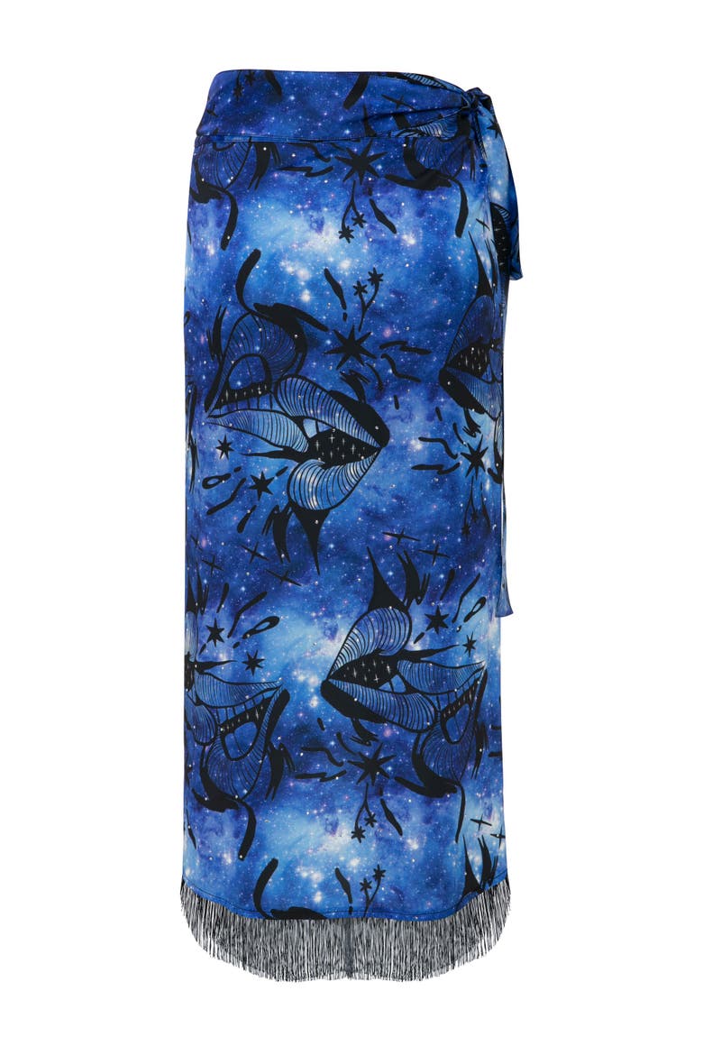 Kissplode Galaxy Printed Wrap Pareo, Alternate, color, Navy