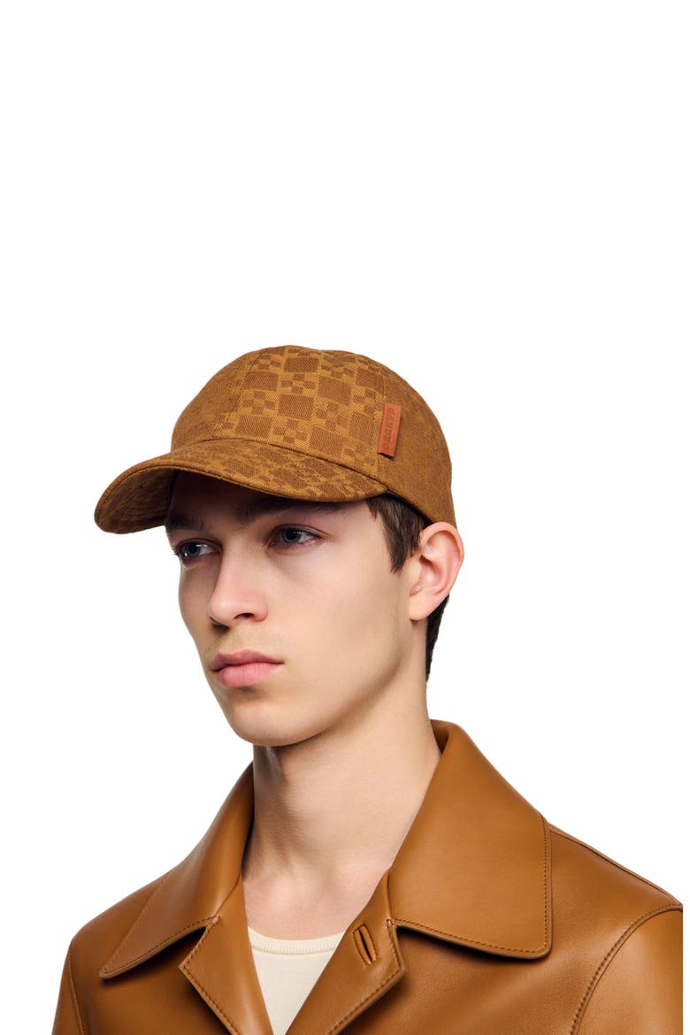Denim Cap With Cross Motif, Alternate, color, Camel