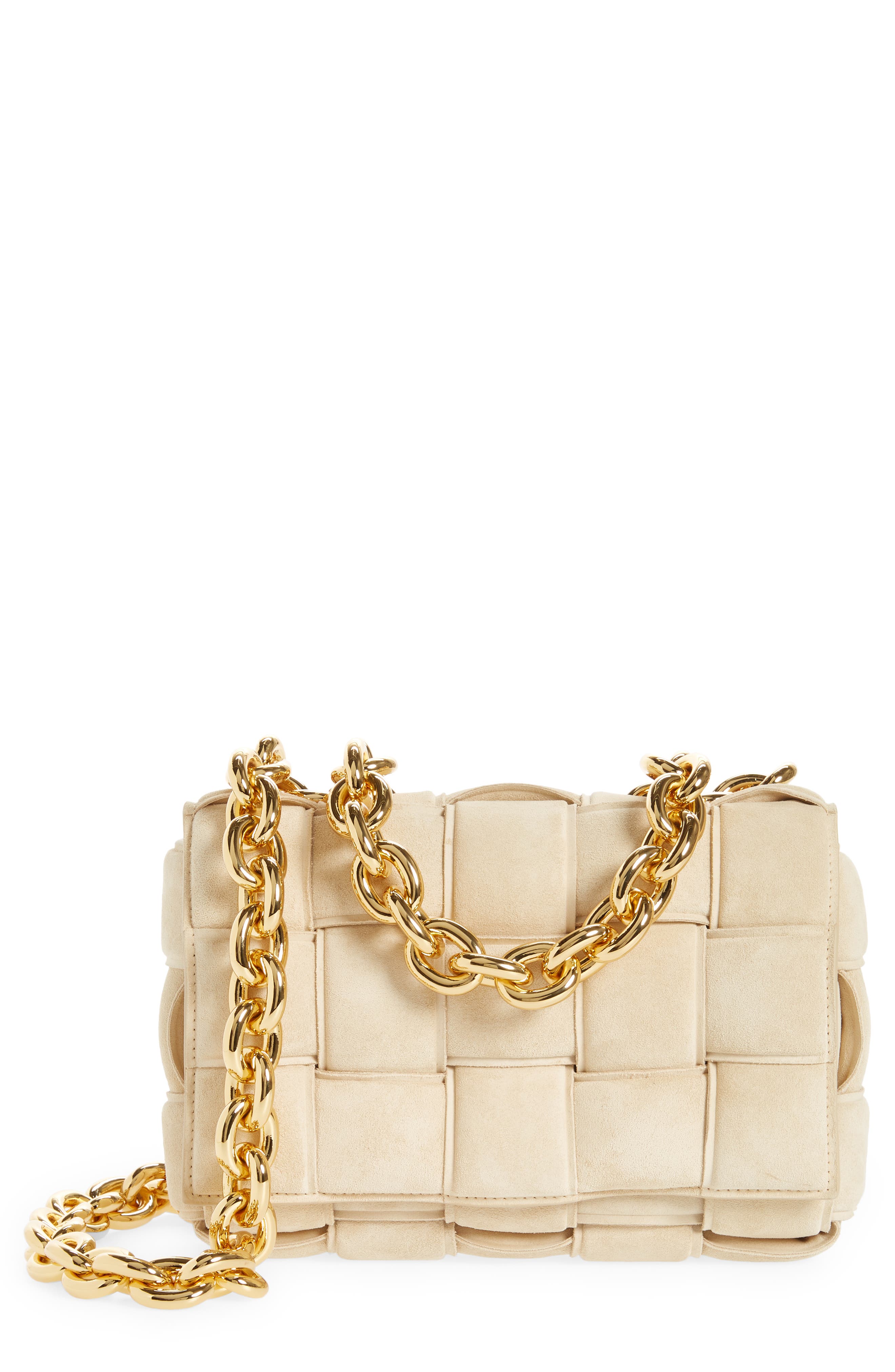 Bottega Veneta Chain Cassette Suede Crossbody Bag, Main, color, 